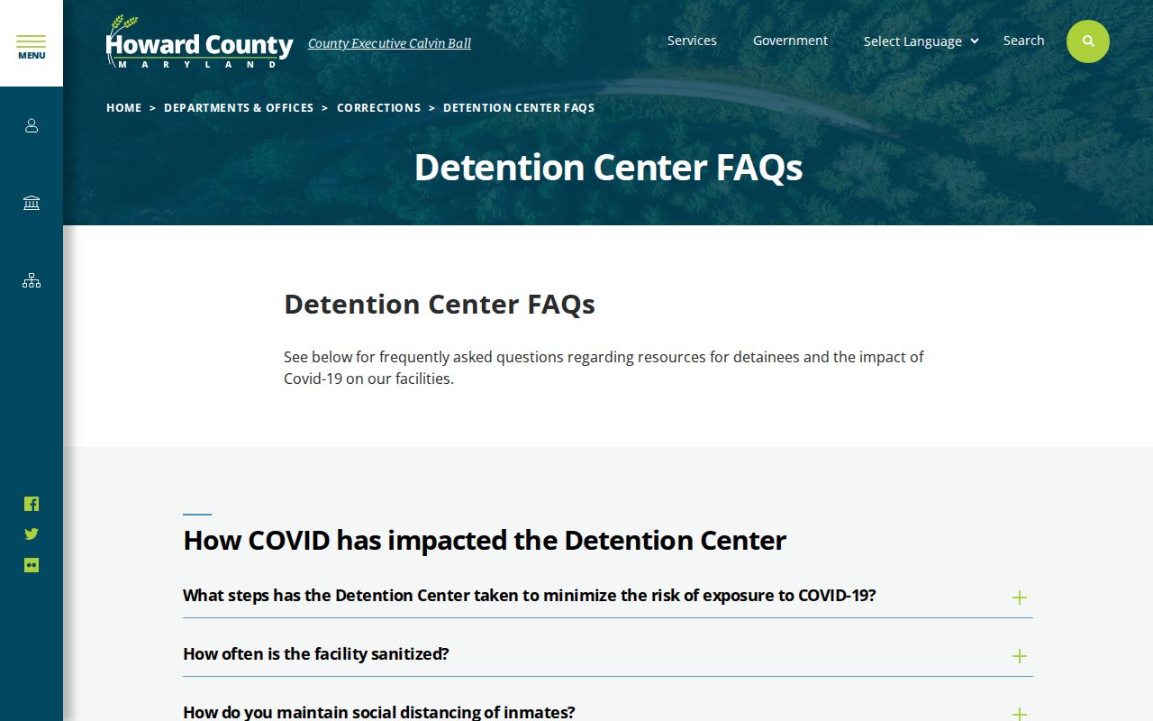 Howard County 72-hour release custody and contact information